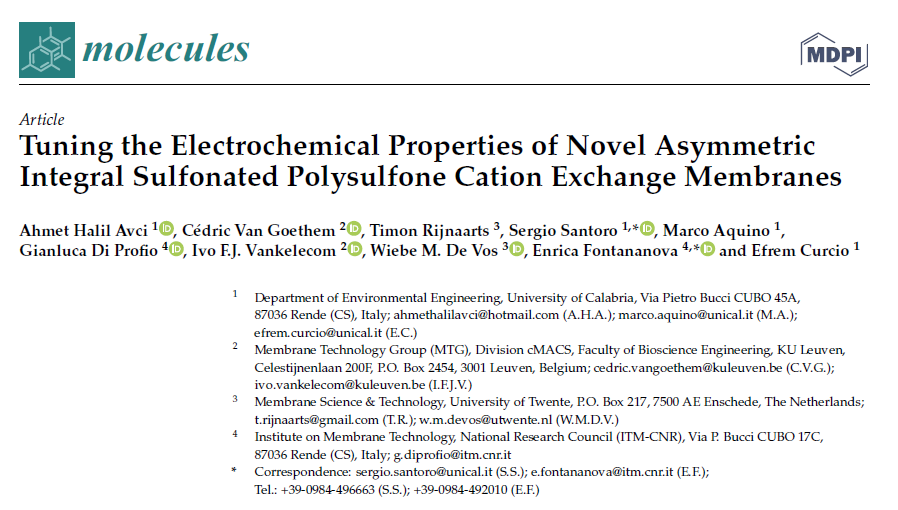itmcnr's tweet photo. Interested in novel membranes for #RED? read the new paper on: "Tuning the #Electrochemical Properties of Novel Asymmetric
Integral #Sulfonated Polysulfone Cation Exchange #Membranes" via the following link:
https://t.co/1mdXvFnYpL
@CNRsocial_ @UniCalPortale @MST_UTwente https://t.co/5tmjowRqlT