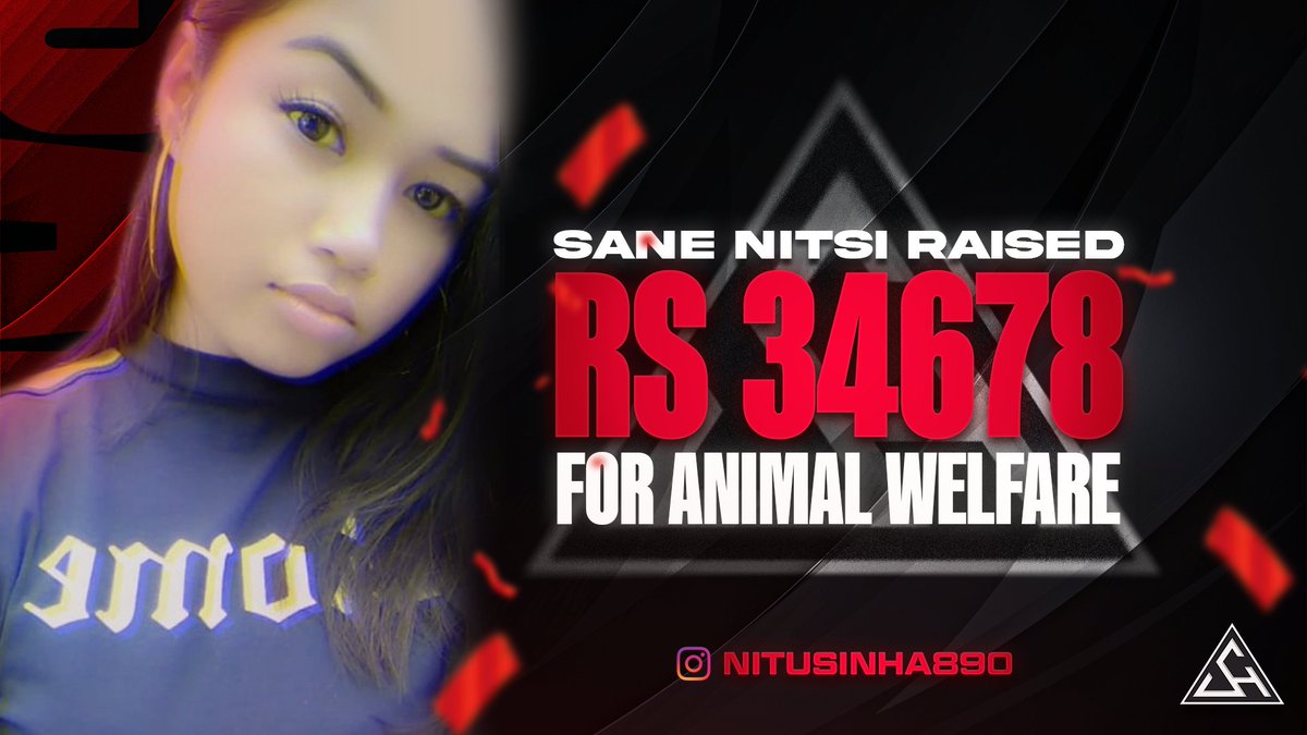 SaneClanESP's tweet photo. Sane Nitsi raised RS 34,678 on her 24 hour charity stream for Animal Welfare🐕
Thanks to each and everyone who contributed and supported her in the charity ‼️
YouTube- https://t.co/iz5YKibrol
#Nitsi_Army_Bolte #SaneUp https://t.co/nhzQSUSvYW
