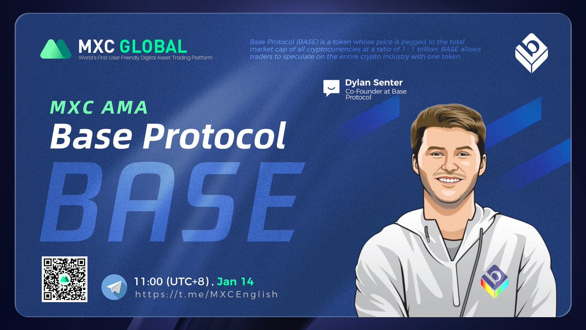 BroBean88's tweet photo. #MXCAMA - Base Protocol @BaseProtocol

25* 8 $USDT 🎁
📶Follow @MXC_Fans &amp; @BaseProtocol
📶Join https://t.co/9XYqXUNvmz
📶Like &amp; Rt
📶Tag 3 frds

⏰11am UTC+8, Jan 14
▪️More: https://t.co/qCFXwkTwnX
▪️https://t.co/f01clPirVz https://t.co/DJ4B7mxGv3