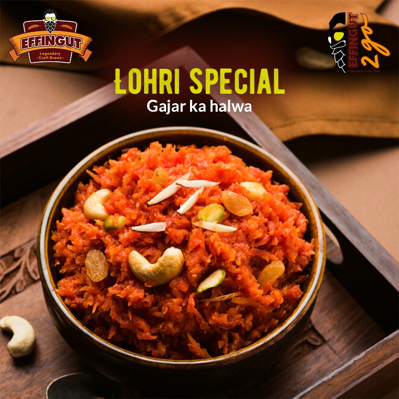 effingut's tweet photo. Welcome the warmth of a rich and delicious Gajar ka halwa this Lohri to side with your chilled beer, at your nearest Effingut pub and Effingut 2 Go outlets from 12th to 25th January. #Effingut2Go #Lohri #GajarKaHalwa #StaySafeStayEffingut #Mumbai #Pune #Effingut https://t.co/gaxcufmzGi