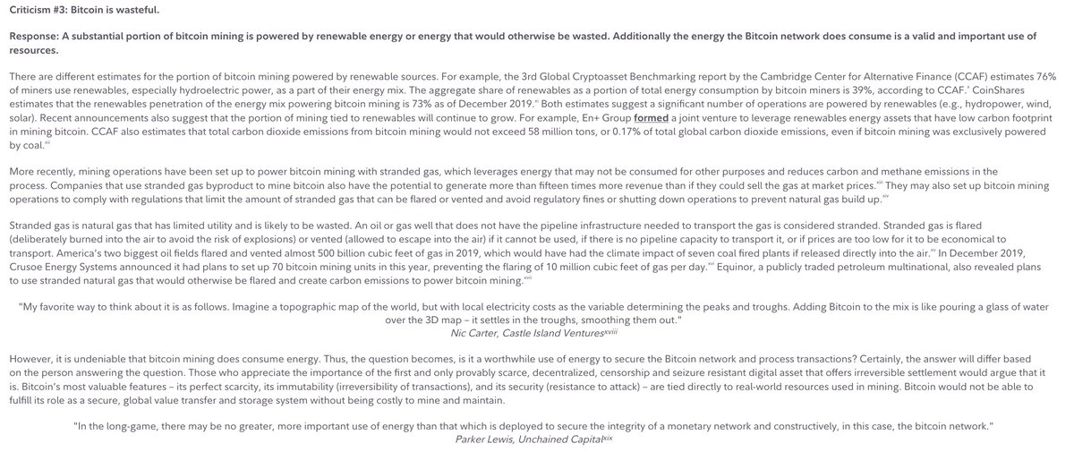 Addressing Bitcoin Criticisms by Ria Bhutoria at Fidelity  @DigitalAssets (see section “3. Bitcoin is Wasteful’)  https://www.fidelitydigitalassets.com/articles/addressing-bitcoin-criticisms