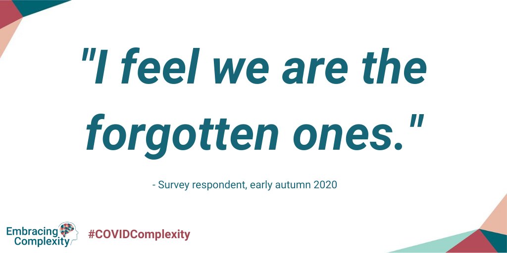EmbraceComplex's tweet photo. Many of us are facing renewed #lockdown - but for people with neurodevelopmental conditions and their families, little has changed since March.

Our new #COVIDComplexity briefing calls for better support for this group during #COVID19 and beyond: https://t.co/vVNqfpUfuy https://t.co/5WWImPRAzg