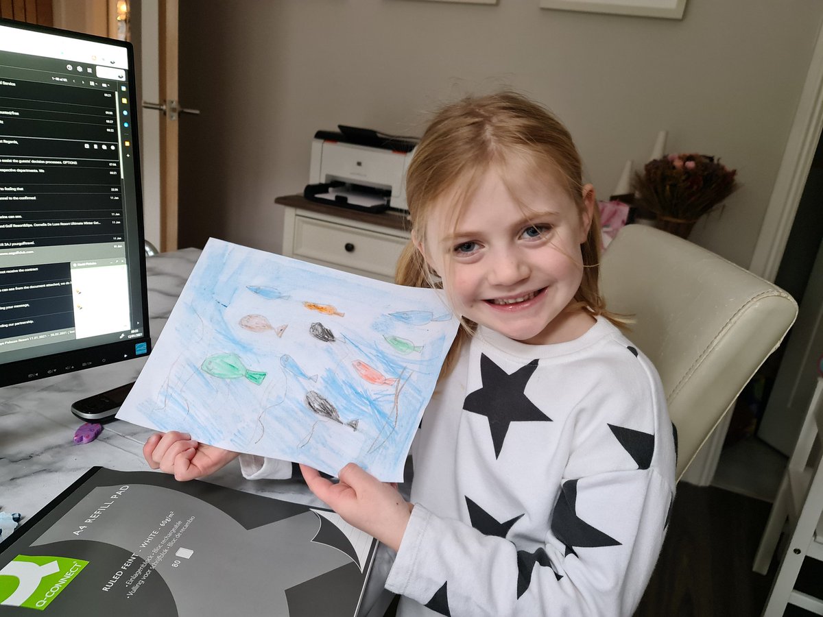 NcrosslandNeil's tweet photo. @LarchwoodPS home schooling in full flow....video lesson done, picture done @misspatullo ...well done Isla. 💕💯🥰 https://t.co/zmltfar6gy