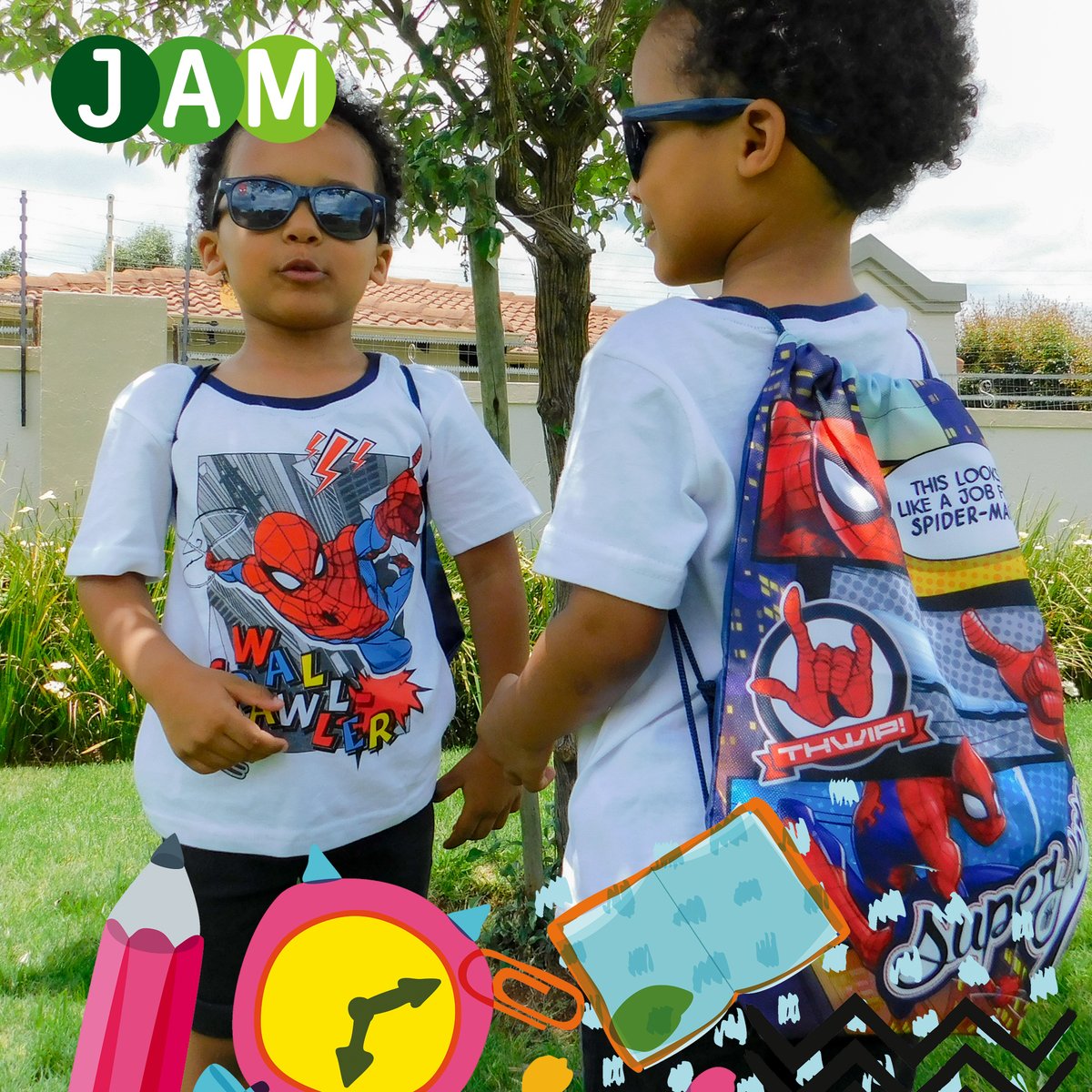 jamclothingsa's tweet photo. @kalinkintwins are giving us all the back to school vibes for 2021  💗 Shop our affordable school range that is perfect for the classroom  😊🧑‍🏫
Colour pencils R16.99 l Wax crayons R7.99 l Glue stick R15.99 l PK of 4 erasers R12 l Kids character trolley bags R175  ⭐️✏️🤩💃 https://t.co/fg2cTcgMi1
