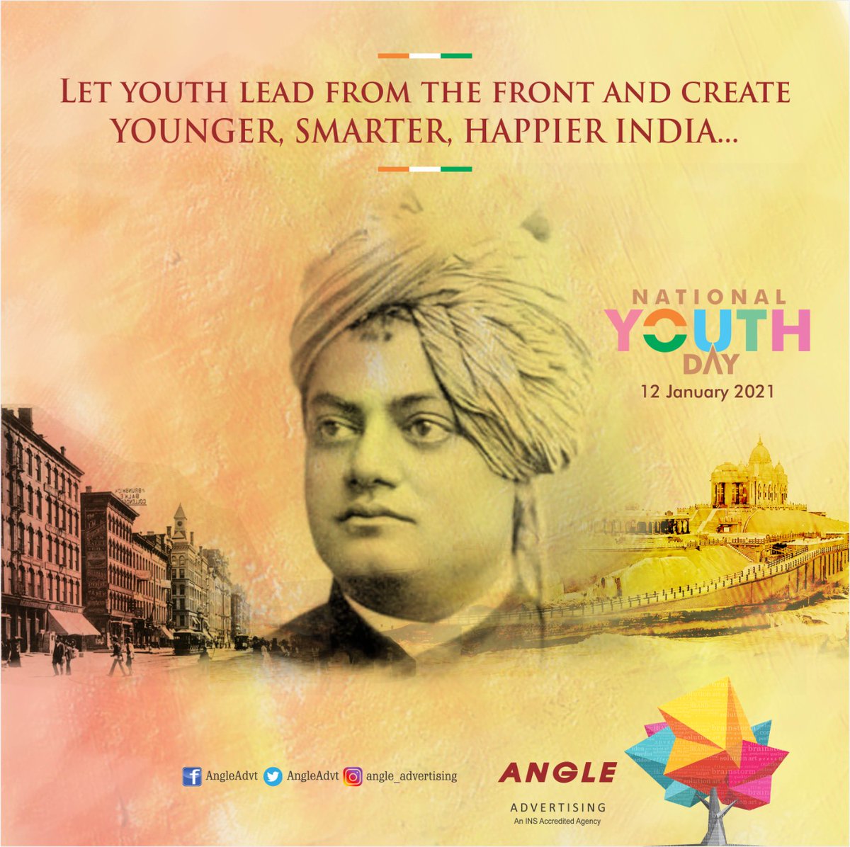 AngleAdvt's tweet photo. “Take risks in your life, If you win, you can lead! If you lose, you can guide. Wish you Happy National Youth Day.”
#NationalYouthDay #Youth #youthwork #nationalyouth2021
#Designing #Marketing #Art #Design #AnglePune #Branding #BalanceOfCreativity #Angleadvt #DigitalMarketing https://t.co/kWOzcIisWR