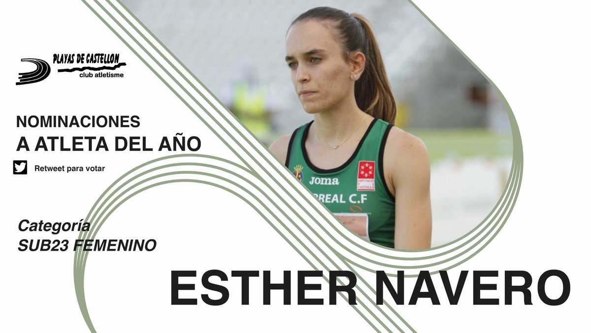 🟢Atletas del año Playas de Castellón⚫️

SUB 23 FEMENINO

➡️ Vota por tu atleta haciendo RT a este tweet. Puedes votar a varios. 

➡️ Los 3 atletas de cada categoría que mas RT consigan pasan a la siguiente fase