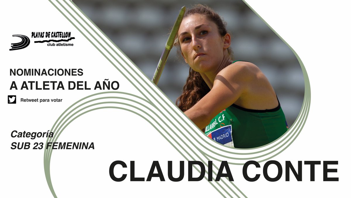 atletismoplayas's tweet photo. 🟢Atletas del año Playas de Castellón⚫️

SUB 23 FEMENINO

➡️ Vota por tu atleta haciendo RT a este tweet. Puedes votar a varios. 

➡️ Los 3 atletas de cada categoría que mas RT consigan pasan a la siguiente fase https://t.co/cXpad4Gj6A
