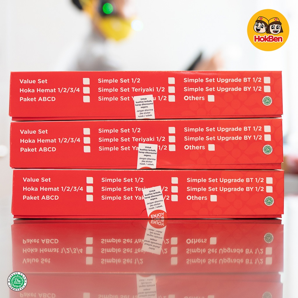 HokBen's tweet photo. Pastikan setiap dari box HokBen pesanan Kamu ada Safety Stickernya yaaa. Jangan diterima bila segelnya rusak!!!
Demi menjaga mutu tinggi, higienitas dan keamanan menu favorit yang Kamu pesen.
We Love You All..
Keep Healthy Be Safety!!!
#OnlyHokBen #SafetySticker #ILoveYou https://t.co/PKzNHYdj4y
