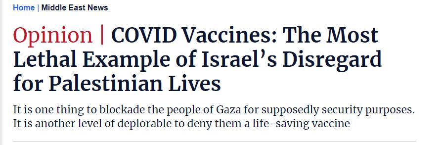 eleonorazocca's tweet image. La campagna vaccinale in Israele secondo @repubblica. E poi secondo il Guardian. 

Persino Al Jazeera e Haaretz, giornale liberal di Gerusalemme, riescono a scrivere – seppur sotto opinioni – che i palestinesi non stanno andando esattamente a braccetto con i soldati israeliani.