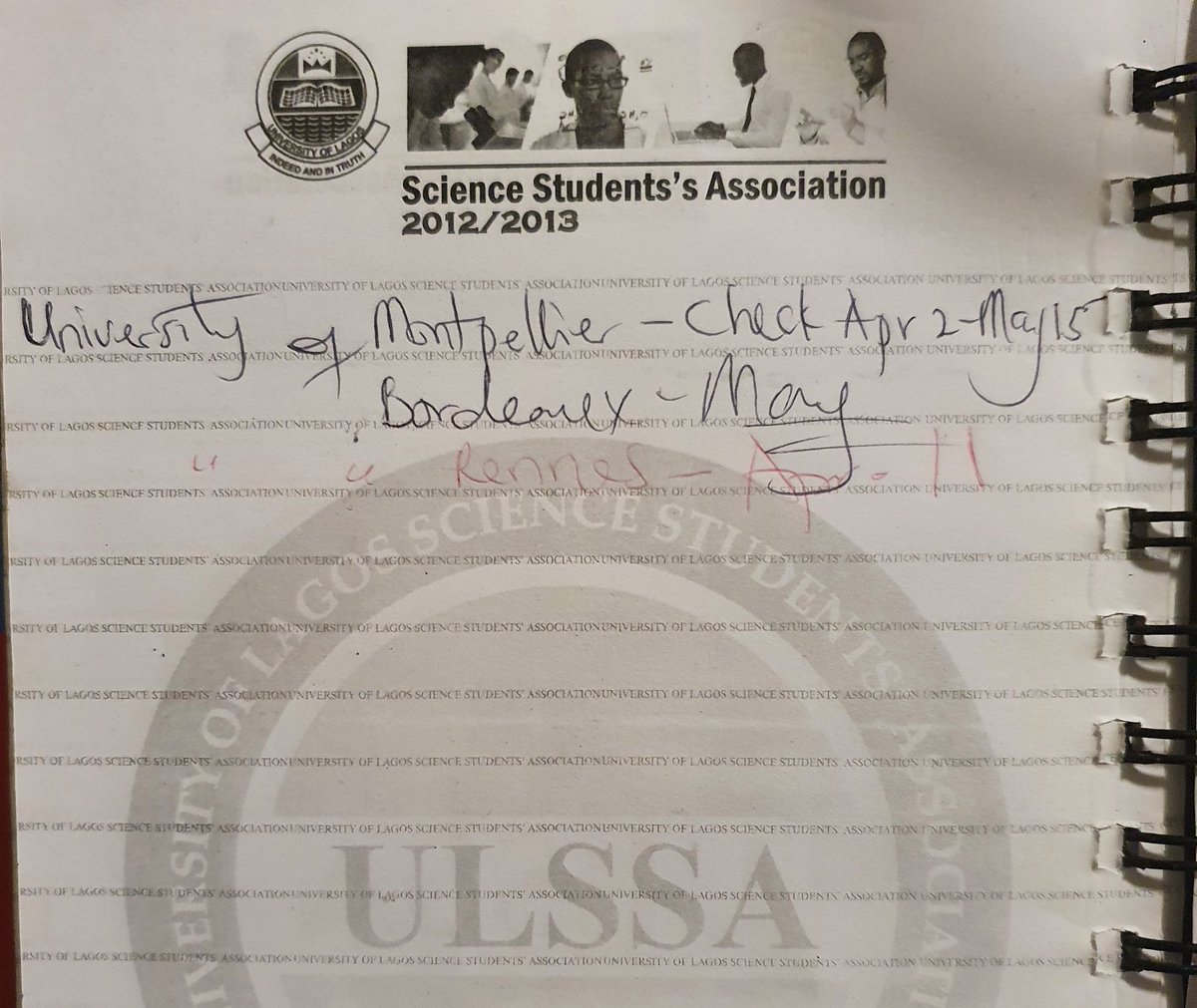 4) So that November, I wrote down some schools that our paths crossed. Since I had firsthand information about their application rounds, I scribbled them down in my Jotter. I then set reminder 5 months earlier. In fact, I checked every day.Receipt people. Here is the proof.