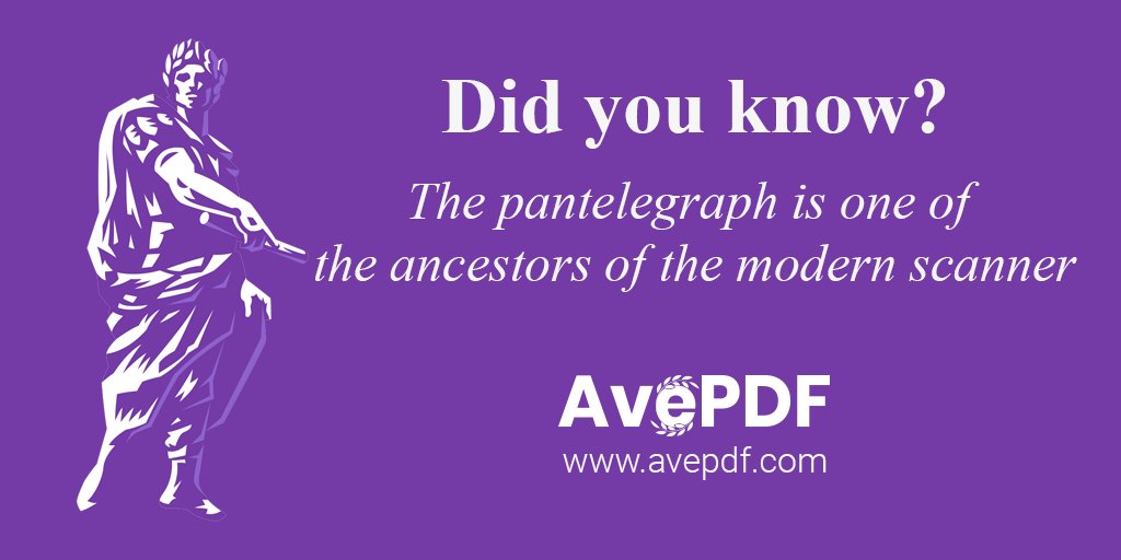 ORPALIS's tweet image. Did you know❓
The pantelegraph is one of the ancestors of the modern scanner. 
Learn more about scanning at avepdf.com/en/scan-to-pdf

#FreePDFtools #AvePDF #ScanToPDF #ManagePDF #FreeOnlineTool #EditPDFonline