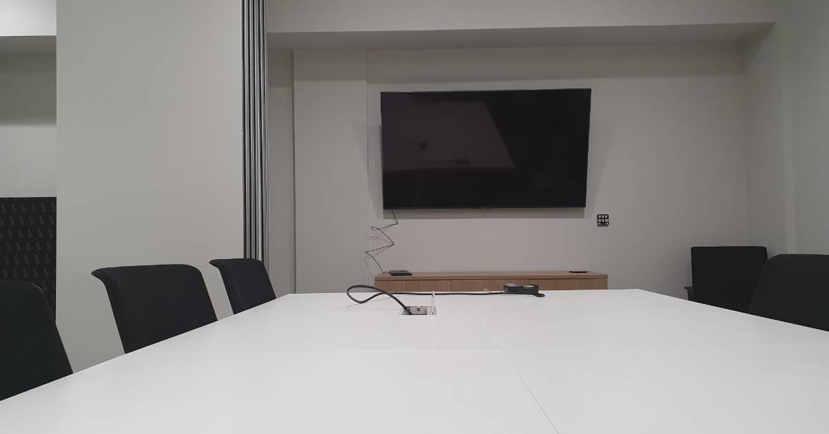AvInfusion's tweet photo. Meeting room visual/sound installation with control #qsys #conference #avinfusion https://t.co/kEKNvdOnAf
