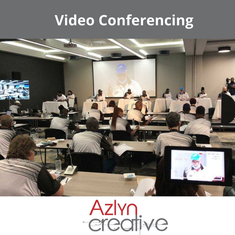 AzlynCreative's tweet photo. We recently assisted in connecting two venues via Live Streaming, so that Covid 19 regulations were followed and an important conference could take place. 
Contact us  for all your Video Conferencing needs and Live Streaming events.
Send us an email at admin@azlyncreative.co.za. https://t.co/dBt2BgheJv