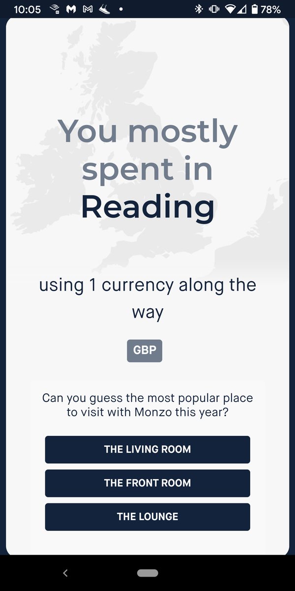 The lack of travel in 2020 summed up perfectly by #YearInMonzo