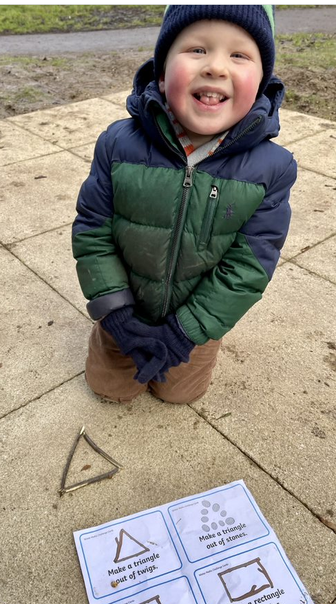 In Topic, Reception were invited to go on a winter walk and carry out a range of challenges, including finding a number of stones and making a shape out of sticks 🍂 <a href="/DaveniesPrePrep/">Davenies Pre-Prep</a> #GreatOutdoors #winter #nature #shapes #engageinspirechallenge #DaveniesDigitalLearning