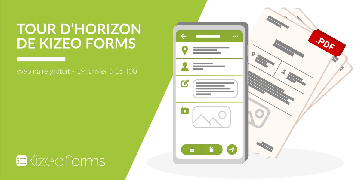 #DEMOLIVE |  Les inscriptions sont ouvertes à tous gratuitement. Ce webinaire est particulièrement recommandé pour les personnes débutantes (0 à 3h passé à la création de formulaires) avec Kizeo Forms.
👉bit.ly/39cGpGv