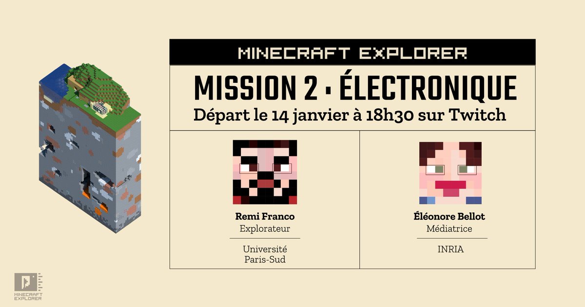 Asso_Conscience's tweet image. ⚡️ Partez en mission #Electronique #MinecraftExplorer sans risque d’électrocution le jeudi 14 janvier à 18h30 sur #Twitch ⚡️ @brusicor02 et @EleoBellot vous feront découvrir les bases de l’électronique via des expérimentations avec la #redstone... 🔌👩‍🔧

➡️ collectifconscience.org/minecraft-expl…