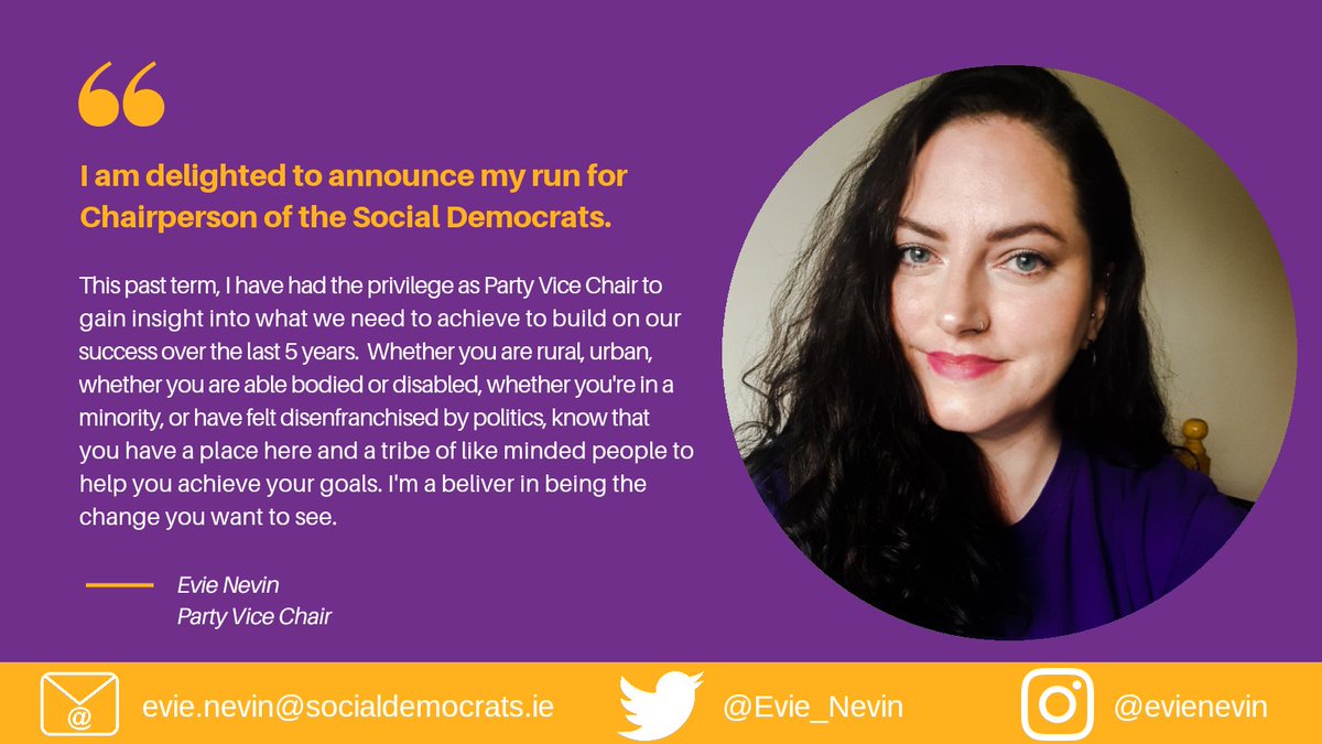 Evie_Nevin's tweet photo. Just a reminder that have thrown my hat in the ring ☺️ Think it would be pretty awesome to have an #autistic, #disabled woman from rural Ireland at the helm ☺️ #representationmatters #socdems https://t.co/53KgniHzui