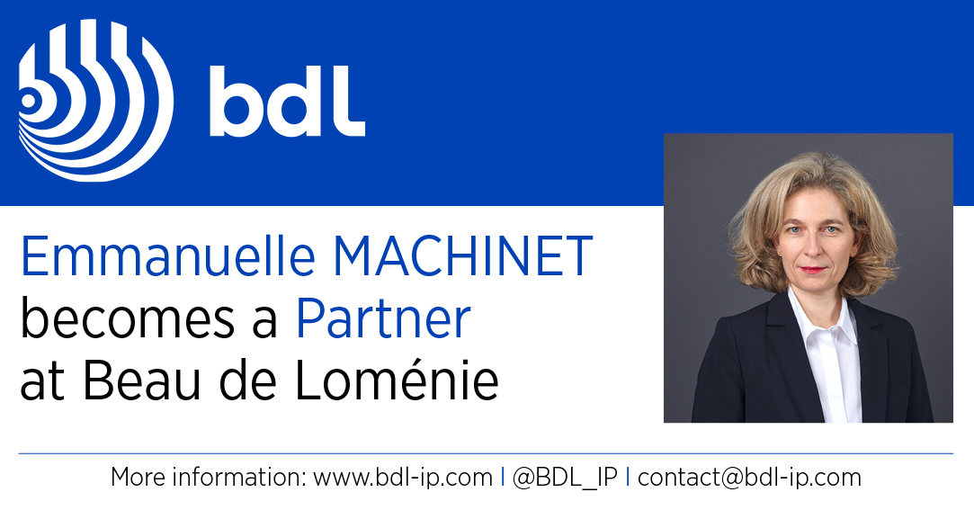 BDL_IP's tweet photo. Emmanuelle Machinet becomes a Partner at Beau de Loménie. Congratulations!
https://t.co/jR2kZhgNx7
#industrialproperty #IPfirm #France #Europe #trademarks #designs #copyright #domainnames #Newpartner #ipattorneys https://t.co/aGS9toyJWR