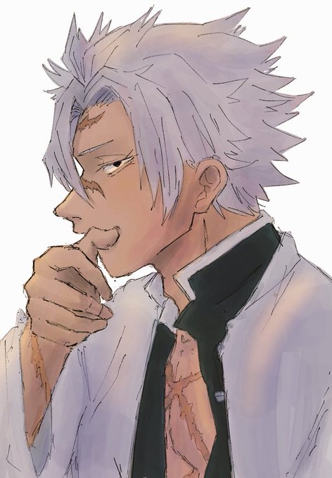 低浮上おかさんがTwitterに投稿した不死川実弥(鬼滅の刃)のイラスト。