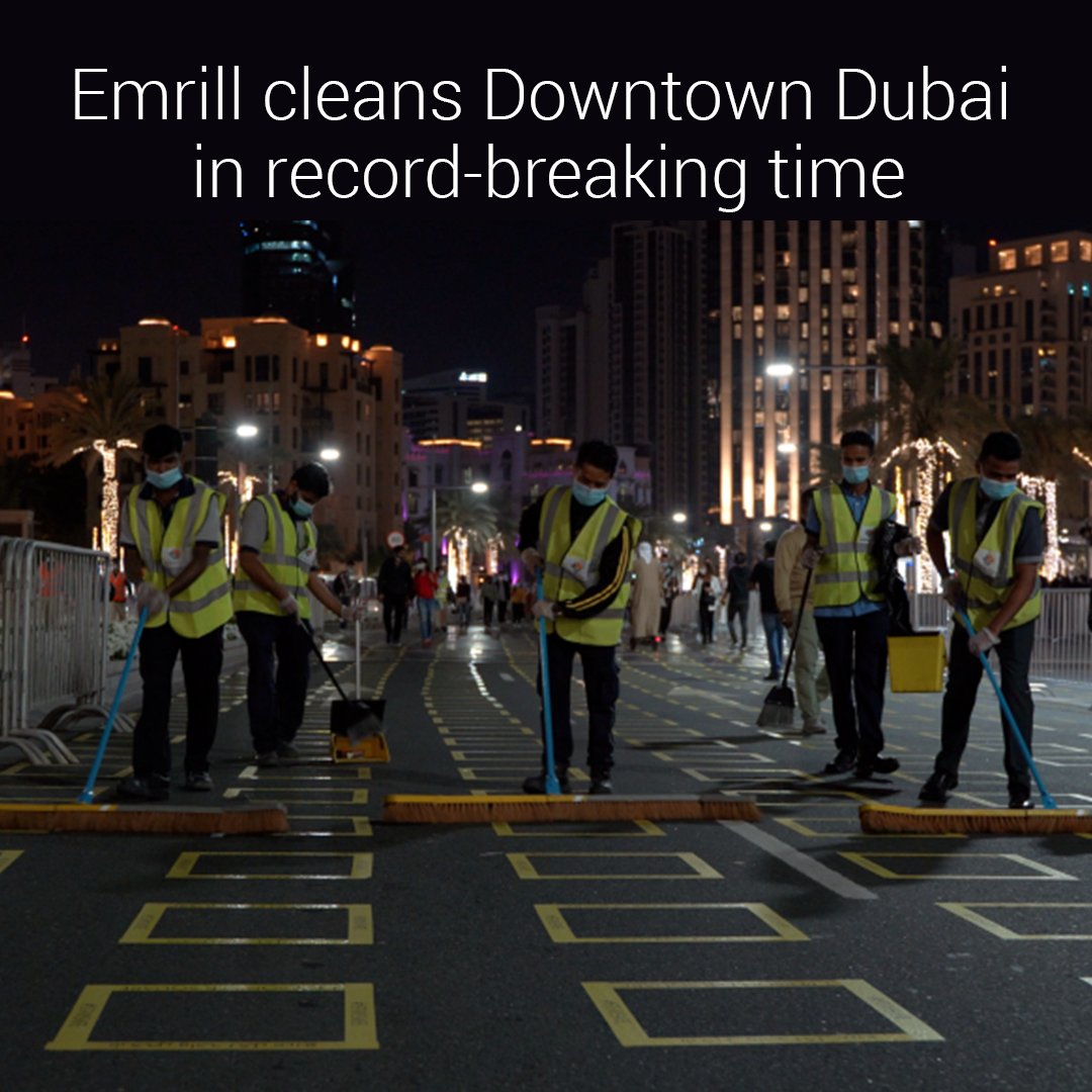 MECleaningTech's tweet image. * @emrillservices&apos;s existing equipment was modified with special nozzles &amp;amp; a #spraysystem to ensure wider coverage during #sanitisation phase, allowing Downtown #Dubai to be completely cleaned by 1am. In 2020, the same operation was completed. buff.ly/3bxwPAD

@fmMidEast