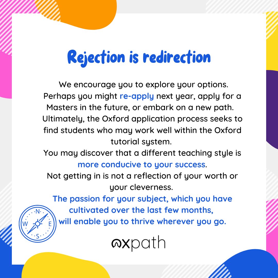 Congratulations - you made it to Oxford offers day!! Regardless of the outcome, it is a HUGE achievement to have gotten this far. 1000s will have applied, but YOU made it to the final stage!! Not to mention, you did all of that during a global pandemic. You are incredible🤩