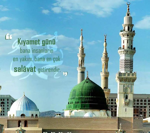 Bana bir defa salavat getirene,
Allah on defa rahmet eder.
Resulullah (s.a.v.) / Müslim