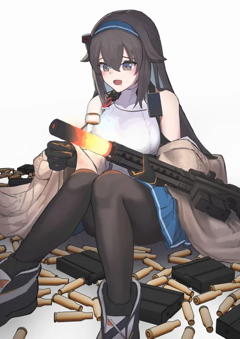 #ドルフロ
スケブでサプレッサーでマシュマロを焼くSuperSassちゃん描かせていただきましたー!ありがとうございました! 