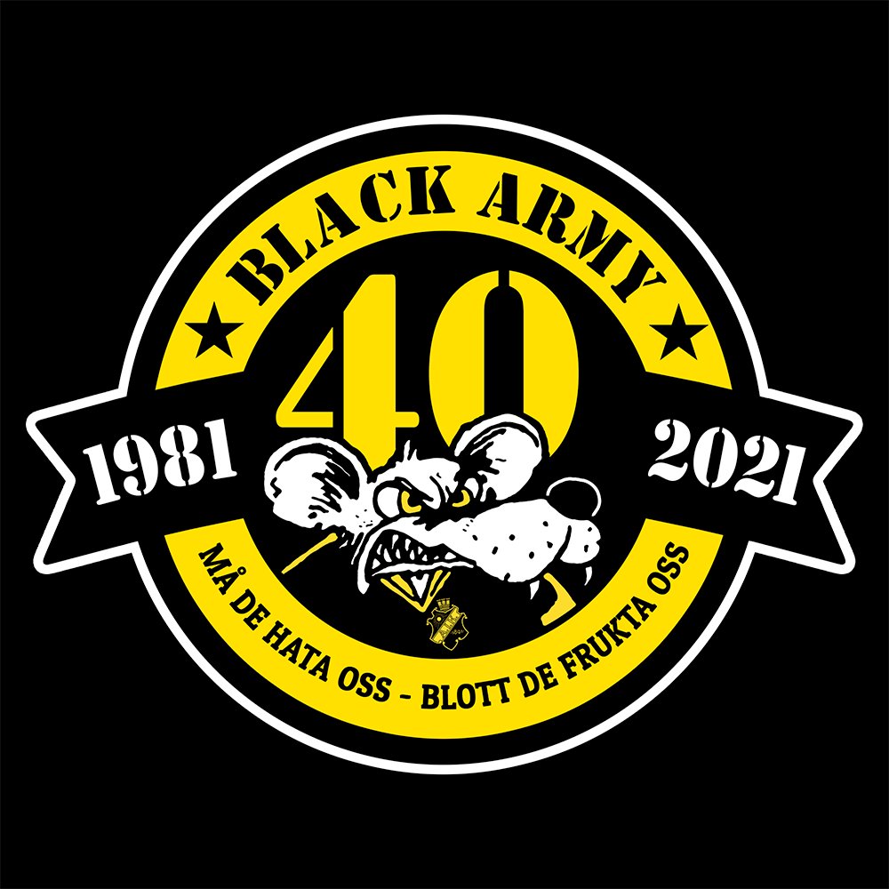 BlackArmy1981's tweet photo. I år fyller vi i Black Army hela 40 år, nu går det att byta motiv på Facebook för den som vill. För att använda det på andra valfria medier så är det bara att spara bilden ni skapat på FB. Sprid! #BA40 https://t.co/5v5hrFj0Sn