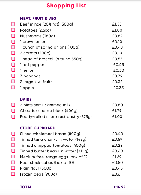 BiteBack2030's tweet photo. We've helped families on the £15 #FreeSchoolMeal budget to make a shopping list for 5 incredible lunches that are healthy and easy to make. For the 'Best of British' theme shopping list, meal plan, recipes &kids tutorials please go to Pg 108 in our #CookWithJack cookbook. https://t.co/GzoK26Ej86