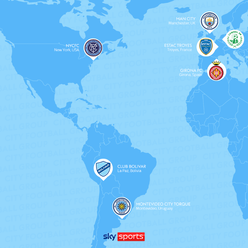 SkySportsNews's tweet photo. 🌎 Manchester City have added Club Bolivar to their portfolio of football clubs, becoming the tenth team added to the City Group