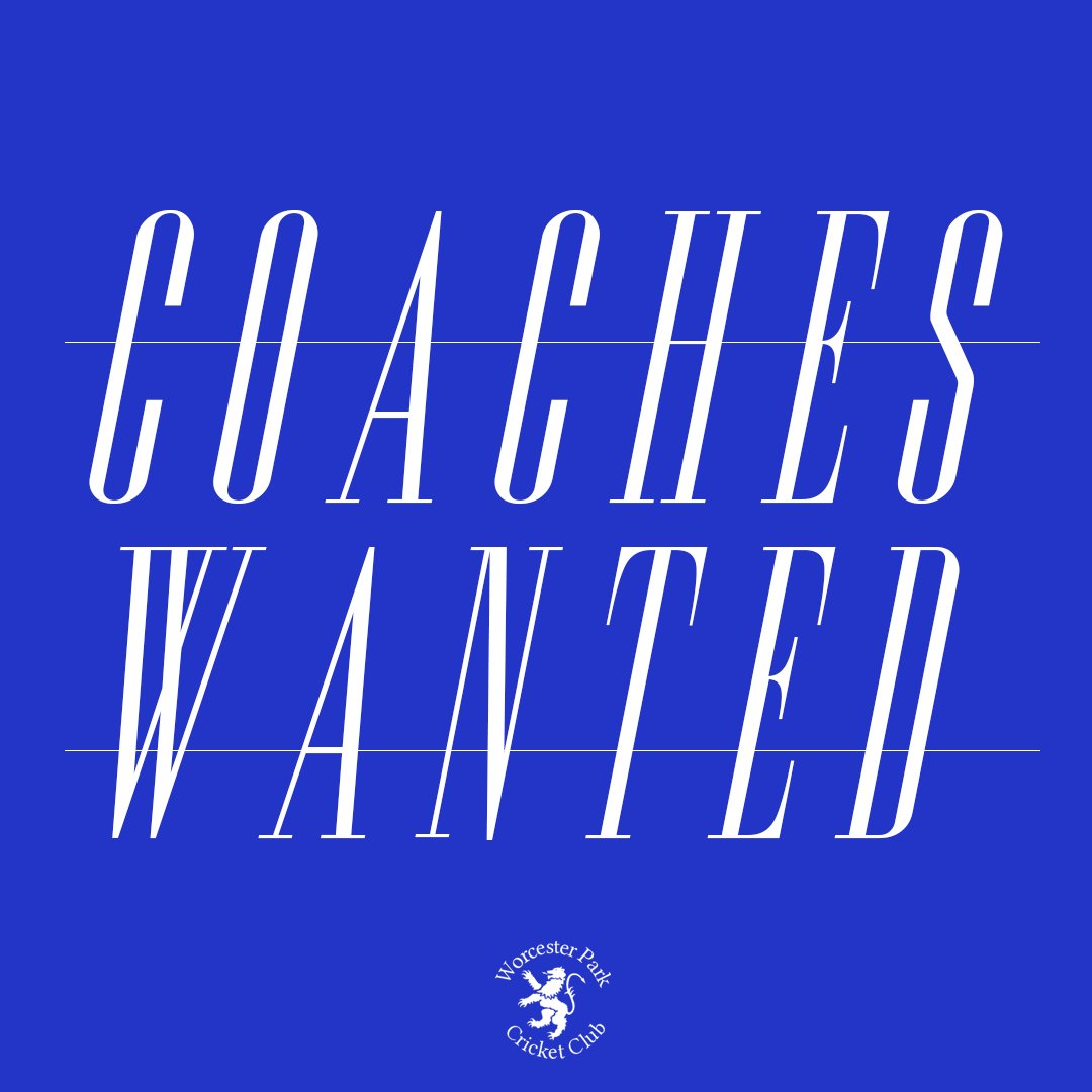 WorcesterParkCC's tweet photo. 🏏 COACHES WANTED 🏏

Worcester Park Cricket club is seeking suitably qualified ECB coaches (L2 &amp;L3) to deliver its junior coaching programme for the summer of 2021.

Please follow the link for more details 👇
https://t.co/Hproi4UOpy https://t.co/3rGVDTpyTt
