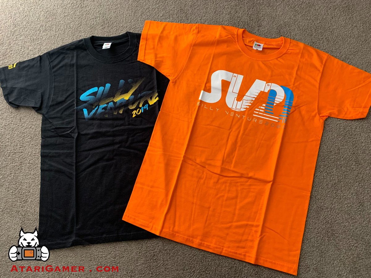 kretro_gaming's tweet photo. Here they are finally unpacked! The #SillyVenture 2019 and 2020 #Tshirts π» Had to wait a while for these to arrive but so very worth it! π
.
#RetroGaming #RetroMerch https://t.co/5StmghqxpI