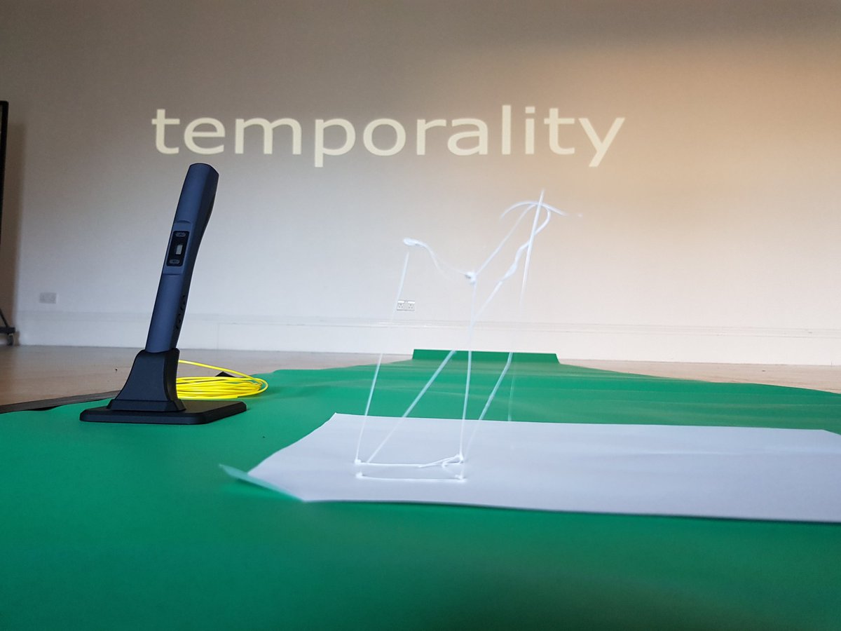 Ready for my #backtostudio day 1 experiments with #3dprinting pen and movement exploring concept of temporality @Kala_Sangam