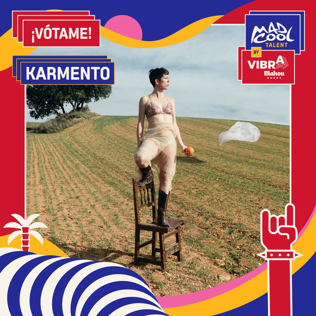lakarmento's tweet photo. Soy una de las finalistas del #MadCoolTalent, organizado por @madcoolfestival y @VibraMahou. Para pasar a la siguiente fase necesito el voto del público. ¿Me ayudas? 

Vota en este enlace: https://t.co/4HZumQ944s

¡Gracias! 🍊 https://t.co/JSqutzxaWY