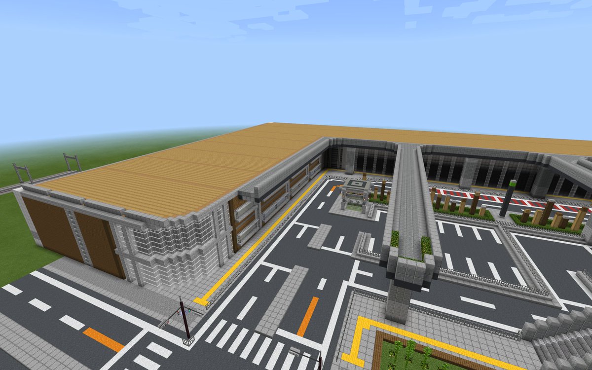 Saba Creator على تويتر 進捗 地面引いてデパートの土台の一部を完成させました 田舎街生活鯖 マイクラ建築