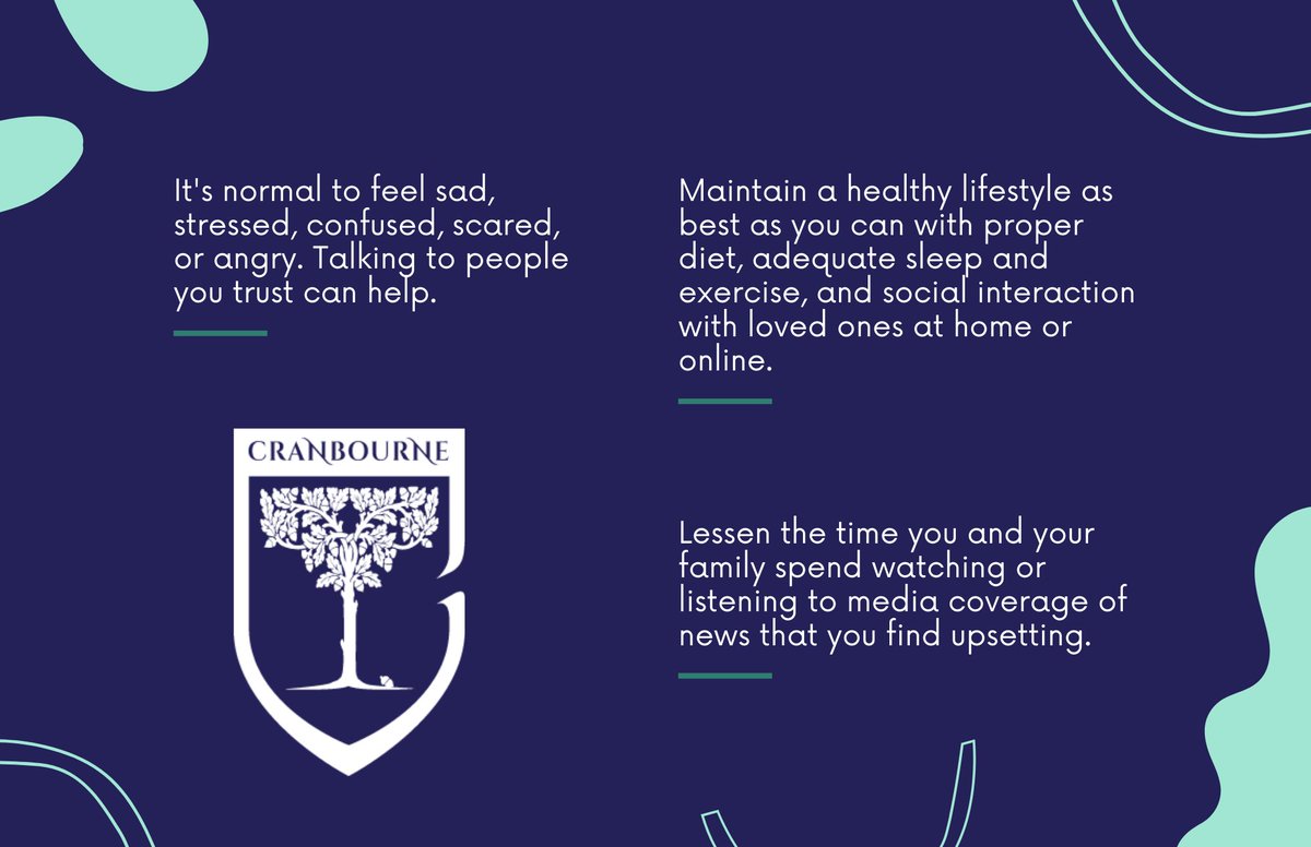 Here are some ways to manage stress over Lockdown:   
1) Talk about how you feel to someone you trust.  
2) Keep healthy, exercise, eat a balanced diet &amp; talk to your friends.  
3) Reduce time spent watching the news if you find it upsetting. 
#cranbourne #basinsgtoke #wellbeing
