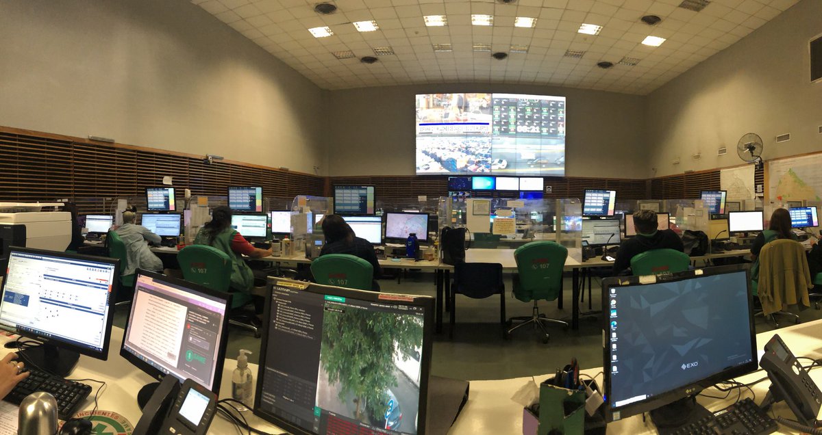 En la central operativa del Same, con bastante trabajo