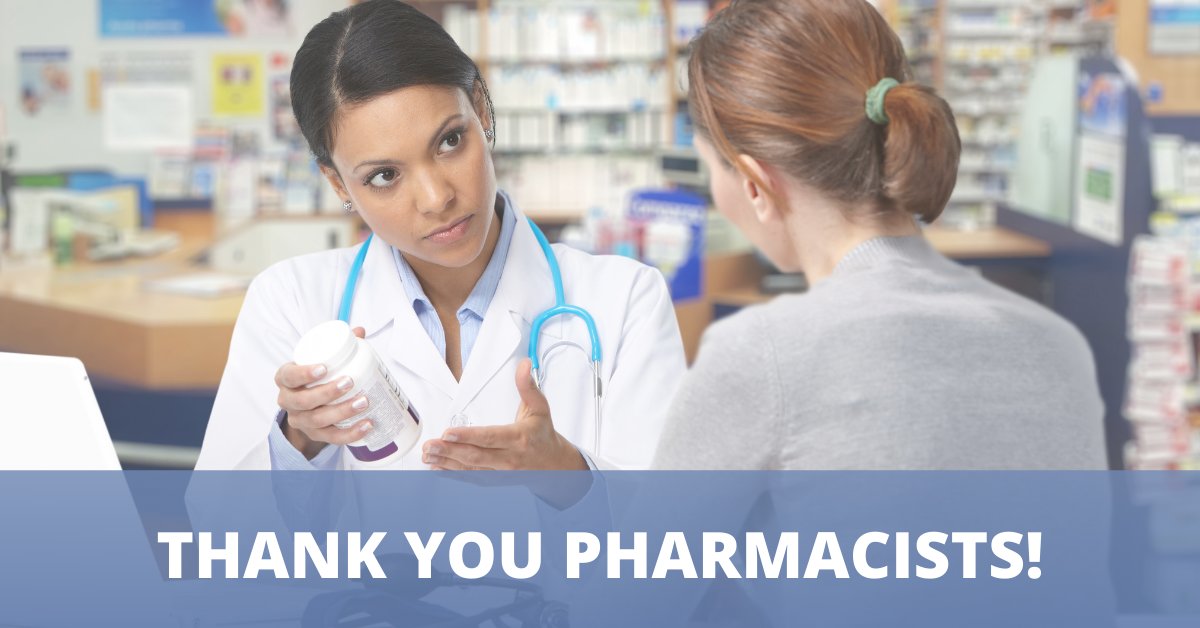 #National Pharmacist Day! Thank you pharmacists for your tireless work to make us healthy and keep us healthy! Make sure to thank a #Pharmacist today!
