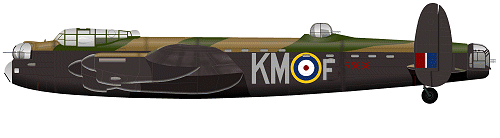 In truth five bombers were shot down by flak.Lancaster ND517, KM-U of 44 (Rhodesia) Squadron. Only Sergeant Keith Douglas Burroughs was killed, allegedly from flak entering his mid-upper turret. /13