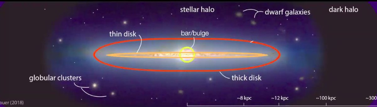 We can see a lot of the galaxy through infrared surveys like the 2MASS survey. Here are the components of our Milky Way: