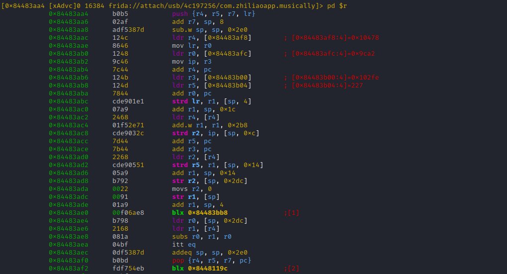 The code above looks not like a legit inner function (we do not care for alignment and inspect the next branch).Hitting 'u' returns us to the parent function, followed by [alt+2] which brings us into the 2nd branch