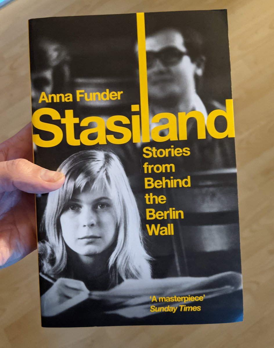 4. Really enjoyed this book for  @historybookgrp Gripping accounts of life in the GDR and resistance against the Stasi. Also enjoyed reading about life from those who worked for the Stasi. Very readable and moving in parts. 4/5
