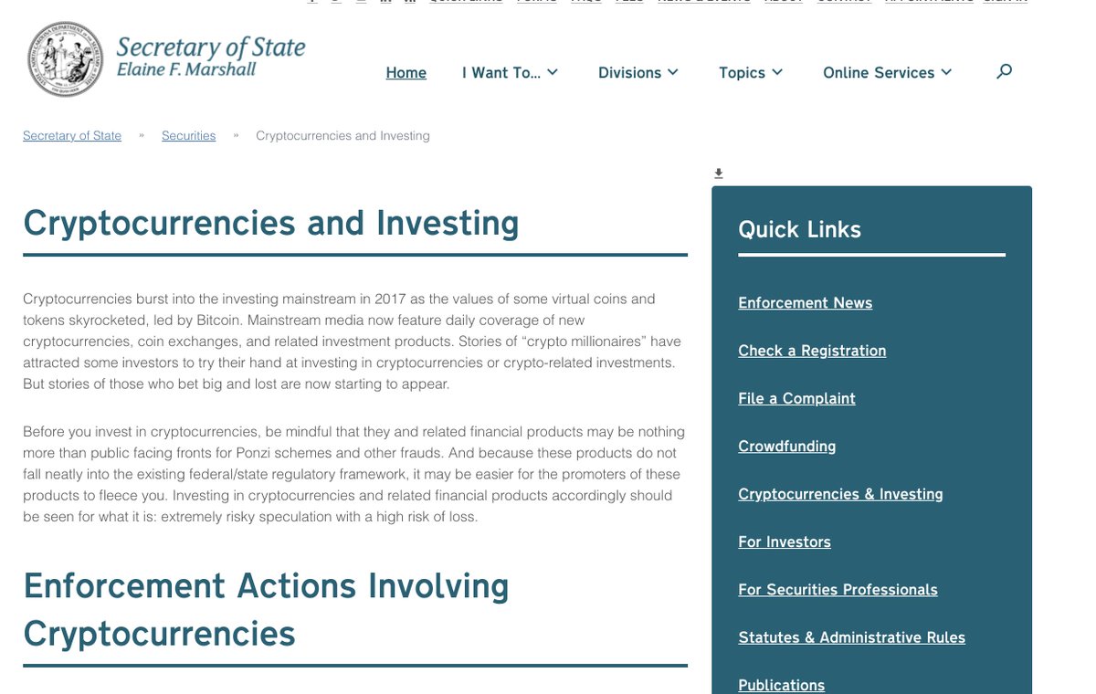 NC Secretary of State homepage... bullish