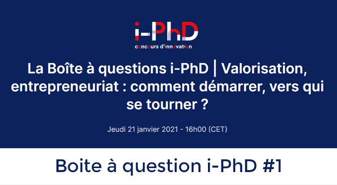 SATT_SAYENS's tweet photo. 🔴 | CONCOURS i-PhD 2021 |
Jeunes Doctorant(e)s, vous voulez en savoir plus sur la valorisation et l'entrepreneuriat Deeptech ? Participez au 1er webinaire "La Boite à questions : i-PhD" organisé par @Bpifrance le 21/01.
⬇️ Détails et inscription ⬇️
https://t.co/zQ0522VQEd https://t.co/b9dvoV1cax