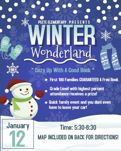 Don't forget Wildcats tonight is WINTER WONDERLAND. Tonight at 5:30-6:30 PM.