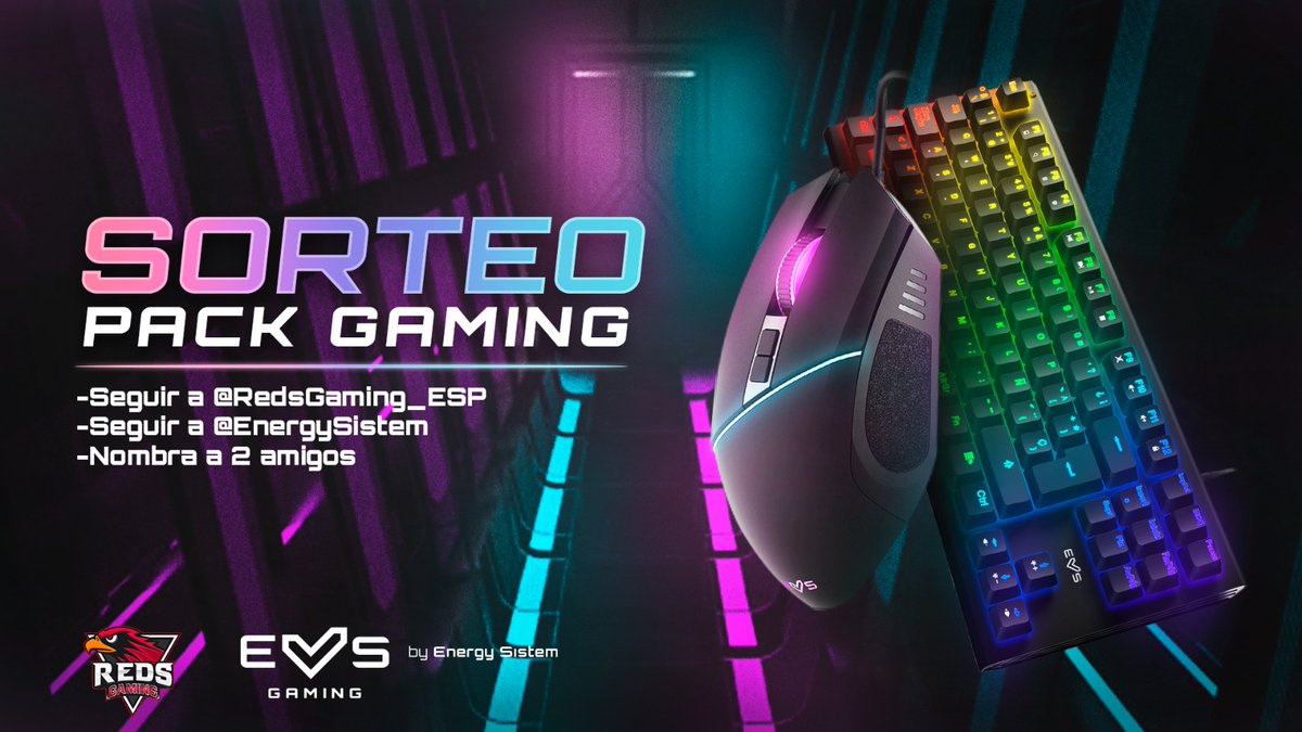 #SorteoReds🎁

¡¡PACK GAMING RATÓN + TECLADO <a href="/EnergySistem/">Energy Sistem</a>!!

🎟️ PARTICIPA:
- Seguir a <a href="/RedsGaming_ESP/">Reds Gaming E.C 🔴</a>
- Seguir a <a href="/EnergySistem/">Energy Sistem</a>
- Nombra 2 amigos

* Finaliza el 1 de Febrero

#GoReds🔴🦅