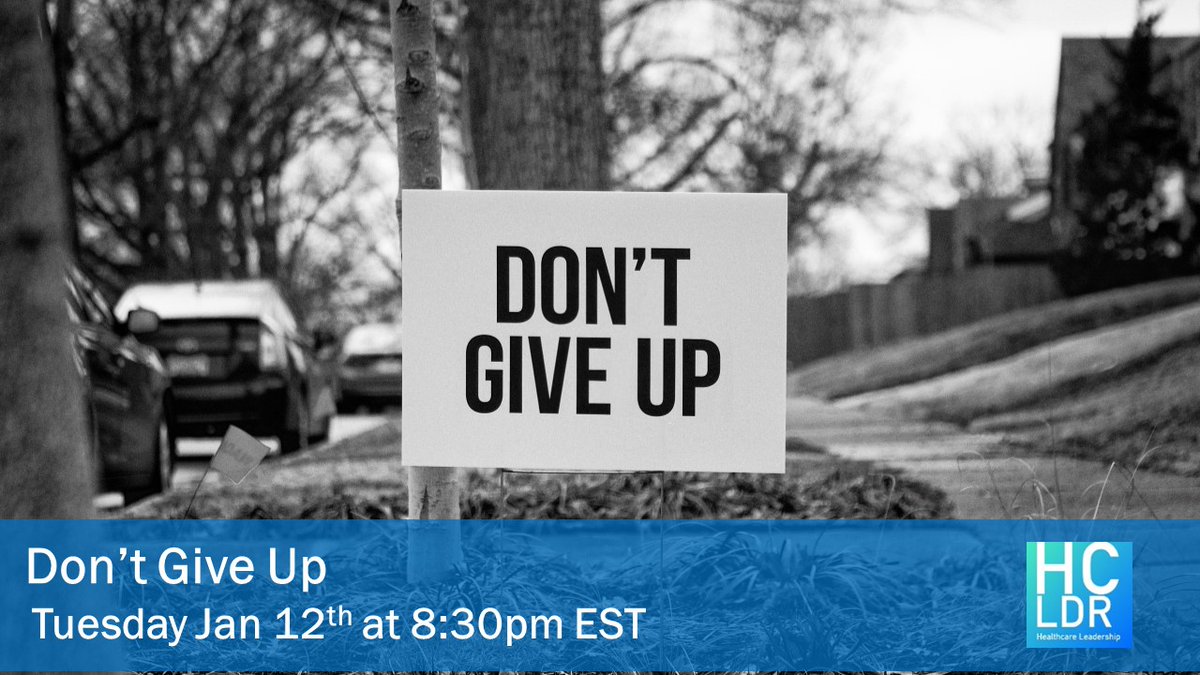 JoeBabaian's tweet image. Just published today's #HCLDR! All about "Don't Give Up" during these trying times. You're not alone. We welcome you to our community.

Please join us tonight, 1/12/2021, at 8:30pm EST for this special #hcldr. 

⏩ Blog: hcldr.wordpress.com/2021/01/12/don…