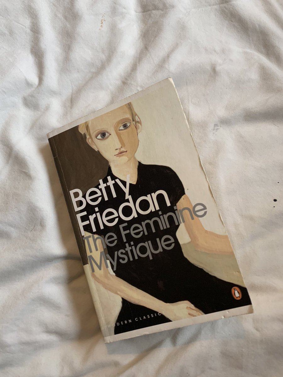 the feminine mystique by betty friedan - loved it!! must read for those interested in the history of the feminist movement, altho read with its context in mind (classism, racism& homophobia) overall loved it tho thx betty