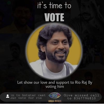 tamilcinema12's tweet photo. Vote for #Rio #riora #NewProfilePic
#BiggBossTamil4 #BiggBossTamil https://t.co/QCzK2cHJfw